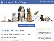 Tablet Screenshot of futurevetkidscamp.com